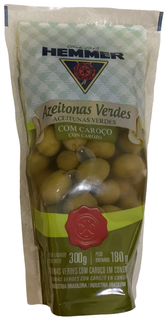 HEMMER AZEITONAS VERDES COM CAROÇO EM CONSERVA