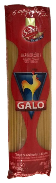 GALO MASSA DE SÊMOLA SEM OVOS