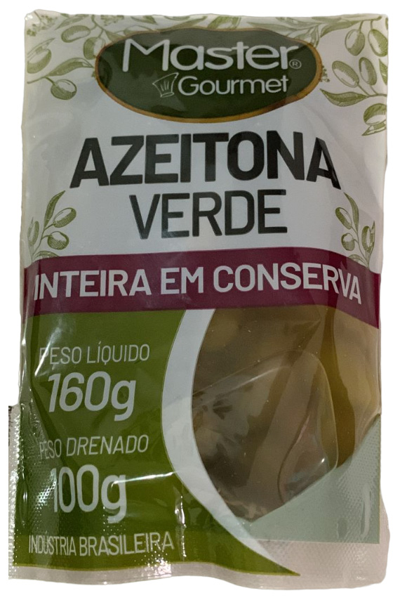 MASTER GOURMET AZEITONAS VERDES INTEIRAS EM CONSERVA