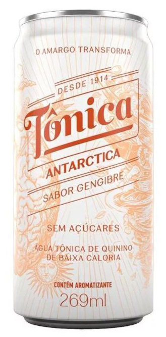 ANTARCTICA SABOR GENGIBRE ÁGUA TÔNICA DE QUININO DE BAIXA CALORIA