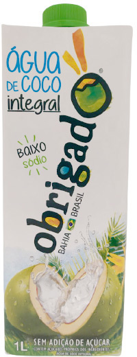 OBRIGADO ÁGUA DE COCO